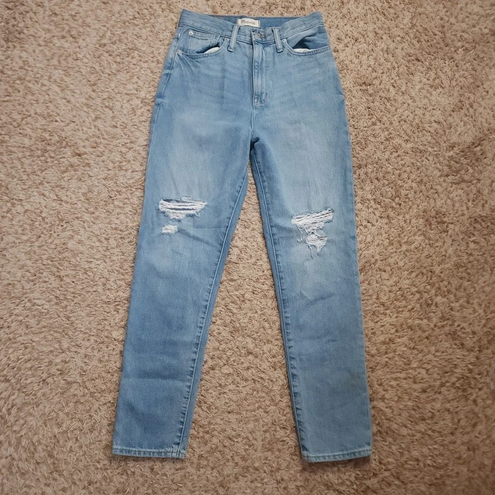 Madewell Womens T26‎ TheMomJean Denim Blue Jeans